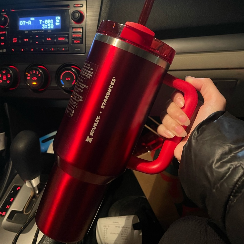 stanley starbucks holiday cup red